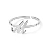 Adjustable 201 Stainless Steel Letter Open Cuff Rings for Women FS-WG61269-39-1