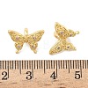 Brass Micro Pave Cubic Zirconia Beads KK-B166-10G-3