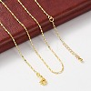 Brass Ball Chain Necklaces for Women NJEW-D302-32G-2