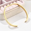 304 Stainless Steel Rhinestone Bangles for Women BJEW-Z092-17G-3