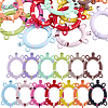 26Pcs 13 Colors Spray Printed Alloy Spring Gate Rings FIND-SC0022-40-1