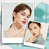 12Pcs 2 Styles Brass Stud Earring Findings KK-BBC0028-22-5
