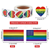 2 Roll 2 Style Stickers Roll and 8 Sheets 2 Style Rectangle with Rainbow Waterproof PVC Sticker DIY-FH0003-87-5