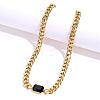 Cubic Zirconia Rectangle Pendant Necklace MR3032-3-1