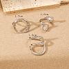 Alloy Open Cuff Rings Sets for Women WH4778-11-1