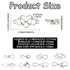 80Pcs 8 Styles Tibetan Style Alloy Connector Charms FIND-CJ0006-04-2