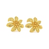 Brass Stud Earrings EJEW-Q015-06G-2