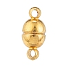 Round Brass Magnetic Clasps with Loops KK-D331-G-NF-3