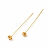 Brass Flower Head Pins KK-A178-09G-2