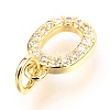 Brass Micro Pave Cubic Zirconia Charms ZIRC-O037-18G-3