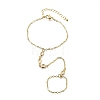 Brass Micro Pave Cubic Zirconia Mittens Bracelets BJEW-C156-01G-03-4
