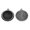 Tibetan Style Alloy Pendant Cabochon Settings X-TIBEP-5324-AS-FF-1