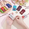 20Pcs 10 Colors Rectangle Polycotton Lucky Blessing Pouch Pendant Decorations HJEW-PH0002-15-3