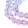 Gradient Color Baking Painted Glass Bead Strands DGLA-A039-T6mm-A019-3