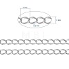 Brass Twisted Chains CHC-Q001-5x4mm-P-3