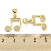 Brass Micro Pave Clear Cubic Zirconia Pendants ZIRC-P115-06G-3