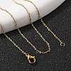 Ion Plating(IP) 304 Stainless Steel Cable Chain Necklaces LS-NJEW-P248-01G-2
