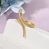 Brass Cuff Open Rings for Women RJEW-K264-12G-3