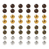 Kissitty 400Pcs 4 Colors Iron Corrugated Beads IFIN-KS0001-03-9