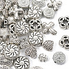  120Pcs 12 Styles Tibetan Style Alloy Beads TIBE-TA0001-28-12