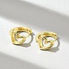 Hollow Heart Brass Hoop Earrings EJEW-D311-110G-4