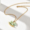 304 Stainless Steel Enamel Rocking Horse Pendant Necklaces for Women NJEW-T022-01A-1