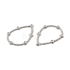 304 Stainless Steel Linking Ring Rhinestone Settings STAS-A070-01P-2