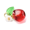 Baking Paint Transparent Glass Charms PALLOY-JF04490-01-3
