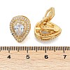 Brass Micro Pave Clear Cubic Zirconia Clip-on Earrings X-EJEW-H154-11A-G-5