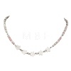 Summer Star Shell Pearl & Ombre Effect Dyed Glass Beaded Necklaces for Women NJEW-JN06051-4