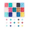 15 Colors Eco-Friendly Handmade Polymer Clay Beads CLAY-JP0001-06A-1