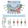 Alloy Enamel & Acrylic Pendant Locking Stitch Markers HJEW-AB00179-2