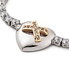 Platinum Brass Link Bracelet BJEW-C055-05G-P-2