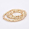 Pearl Luster Plated Glass Faceted Drum Beads Strands GLAA-A032-4mm-PL05-2