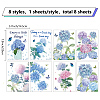8 Sheets 8 Styles PVC Waterproof Wall Stickers DIY-WH0345-106-2