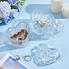 Heart-Shaped Glass Storage Box with Bow DJEW-WH0039-187-4