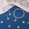 36Pcs 6 Styles Alloy Rhinestone Pendants FIND-TA0010-05-8