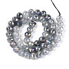 Anti-Tarnish Electroplate Glass Beads Strands GLAA-N064-8mm-14-3