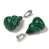 Synthetic Malachite Pendants G-B127-03P-07-3