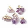 Rough Raw Natural Amethyst Pendants G-E590-05LG-1