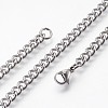 304 Stainless Steel Curb Chain Bracelets BJEW-P236-11P-2