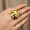 304 Stainless Steel Cuff Open Rings RJEW-H269-01G-2