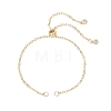 2MM Brass Cable Chain Slider Bracelet Making AJEW-JB01560-1