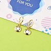 Brass Huggie Hoop Earrings EJEW-JE04324-3