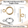 30Sets 2 Colors 304 Stainless Steel Toggle Clasps STAS-SC0021-29-2