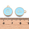 Light Gold Plated Alloy Enamel Charms ENAM-T010-05G-01-3