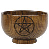 Pentagram Wooden Bowl Ornament PW23051619160-1