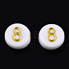 Plating Acrylic Beads X-PACR-R243-02-3
