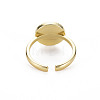 Flat Round with Evil Eye Enamel Lucky Cuff Ring RJEW-N035-084-NF-3