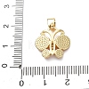 Brass Micro Pave Cubic Zirconia Pendants KK-C161-02G-10-3